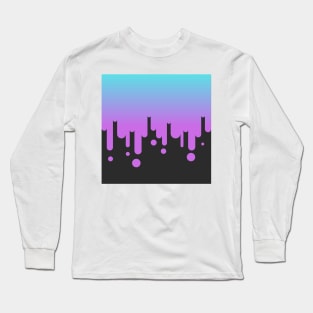 Purple Paint Drip Long Sleeve T-Shirt